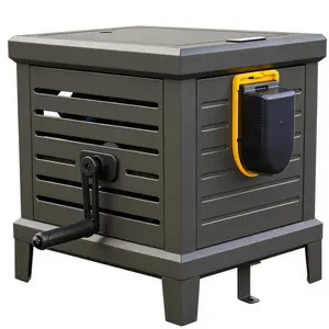 Electric Garden Hose Storage Box, with Smooth Rewind System for Clean Organized Backyard Setup,Tangle Free Hose Storage for Lawn Yard Outdoor Use(Compatible with DelWalt 20V batteries,not included)