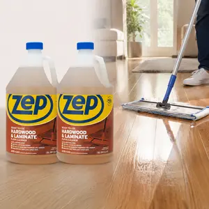ZEP 1 Gal. Hardwood and Laminate Floor Cleaner (2-Pack), Ready to Use Spray and Mop Formula, Removes Spots Stains and Scuffs, Restores Shine to Varnished Floors and Cabinets, Fresh Scent, No Dilution Needed.