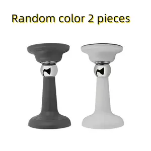 Random Color 2 Pack Strong Magnetic Door Stopper, No Drilling Required, Dual-Sided Tape, Wall and Floor Installation, Anti-Collision Door Holder