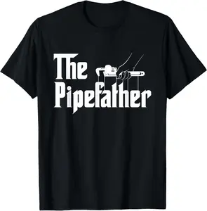 100% Cotton The Pipefather - Pipefitter Pipe Fitter Plumber Plumbing T-Shirt