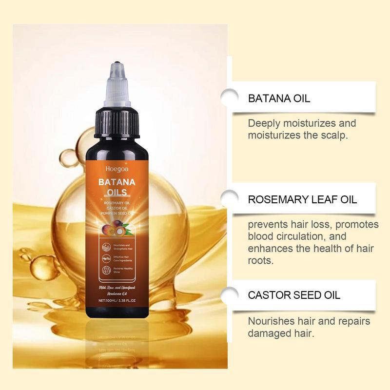 All-in-One Liquid Batana Oil (100ml) -100% Pure and Unrefined Honduran Oil with Rosemary, Castor, & Pumpkin Seed Oil - For Scalp and Hair Health