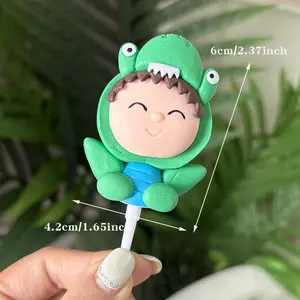 Eggshell Dinosaur Baby Birthday Cake Decoration, Boy Girl Eggshell Dinosaur Tyrannosaurus Insert Card, Cute Children Birthday Decor Home Ornament