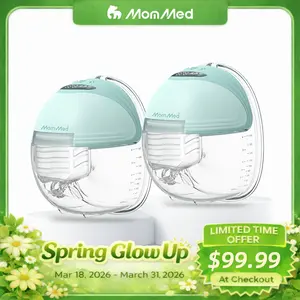 MomMed Wearable Breast Pump S21, Hands-Free Electric Breast Pump, Personalized Electric Portable Breast Pump, Large Capacity And Strong Suction for More Milk, Portable, Leak-Proof & Ultra-Quiet Breast Pump