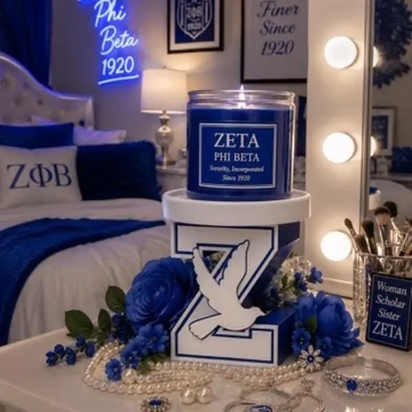 Zeta Phi Beta Candle Holder & Candle Set