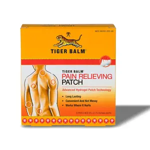 Tiger Balm Pain Relieving Patch 5 Count Advanced Hydrogel Technology for Backaches Strains Sore Muscles & Sprains