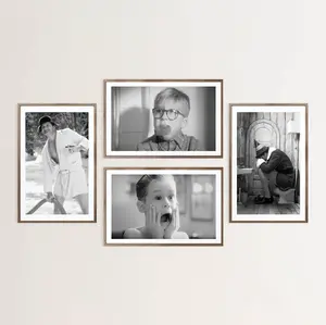 Interesting bathroom art film poster, black and white style wall decoration painting, interesting bathroom wall decoration painting, for toilet decoration in the bathroom