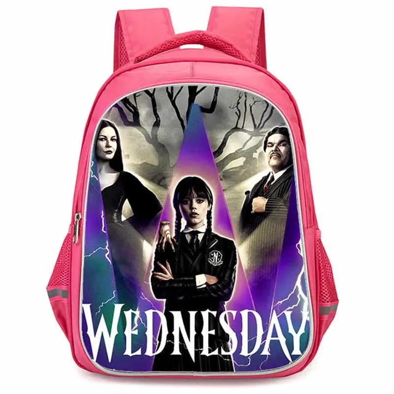 Wednesday Addams High Definition Print Backpack, Lightweight Casual Daily School Bag