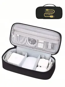 Electronic Products Travel Bag, Multi-Layer Cable & Tech Accessories Organizer, Zippered Portable Storage Pouch, Ideal for Business Travellers, Travel Organization Pouch