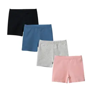 4 Pack Cotton Toddler Girls Bike Shorts Cartwheel Shorts Under Dress Safety Shorts