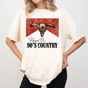 Raised On 90's Country Comfort Colors Shirt, Retro Western Country T-shirt, Vintage Southern 1990s Graphic Tee, Country Music Outfits, Gift For Her