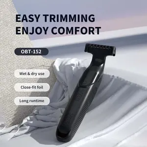 Electric Body Hair Trimmer Wireless Shaver for Men, Groin Hair Trimming Waterproof Electric Razor, Mens Depilation Tool Multi-Functional Hair Trimmer
