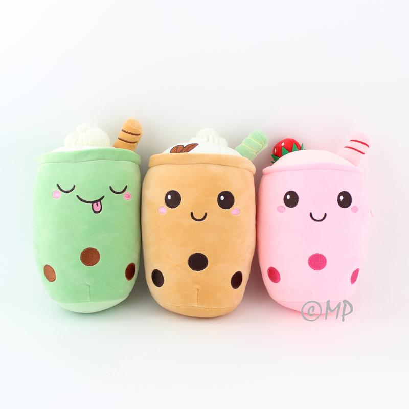 Boba Plush Whip Cream Bubble Milk Tea Cup Cute Stuffed Animals Toy for Kids