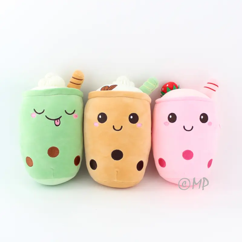 Boba Plush Whip Cream Bubble Milk Tea Cup Cute Stuffed Animals Toy for Kids