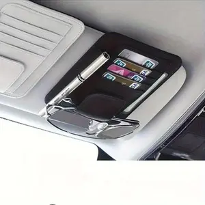 Car Sun Visor Organizer Multi-Pocket Auto Interior Accessories Pocket Organizer Car Document Storage Pouch Pen Holder