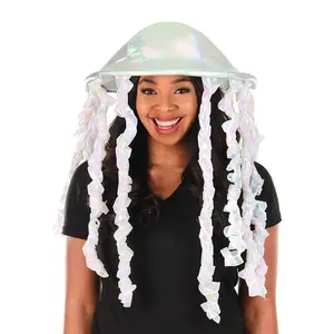 Holographic Jellyfish Plush Hat