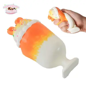 [WenQing Taba Squishy] Orange cup-Handmade taba squishy/squishy toy, full silicone rebornsquishy, ​​​​fidget toy, 138g taba squishy, ​​​​perfect gift for boys and girls,