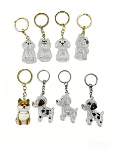 Pet Hair Collection Key Chain, Hollow Clear Souvenir Pendant, Lovely Daily Ornament to Keep Beloved Pet Memories