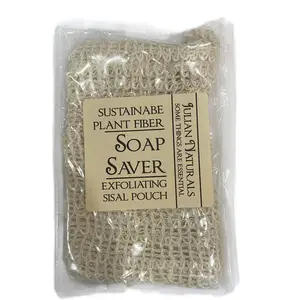 Sisal pouch exfoliating soap saver made of sustainable plant fiber