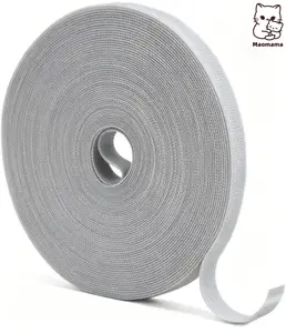 Hook & Loop Tape Roll, Double Sided Self Gripping Fastening Straps, No Adhesive 16.4Ft x 1/2 Inch, Reusable Cut-to-Length Design for Cable Management, Household Office DIY Use