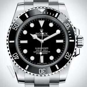Rolex Steel Submariner Watch - Black Dial