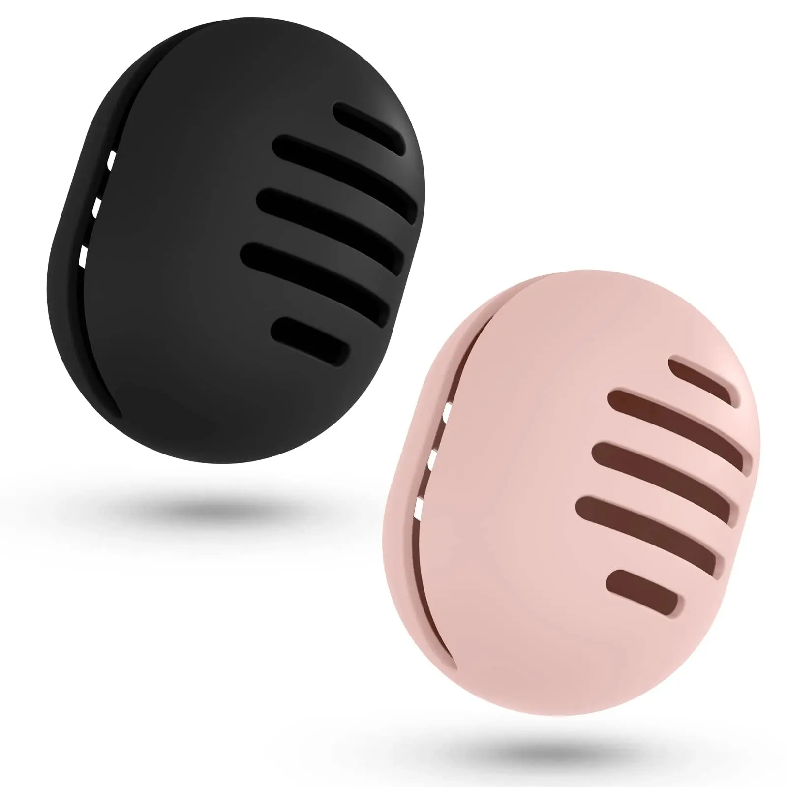 Fauxomor 2 Pcs Makeup Sponge Holder,Double-Sided Breathable Silicone Beauty Make Up Blender Case for Travel or Daily,Shatterproof Make-up Travel Case Quick Drying Easy to Carry,Grey+Pink