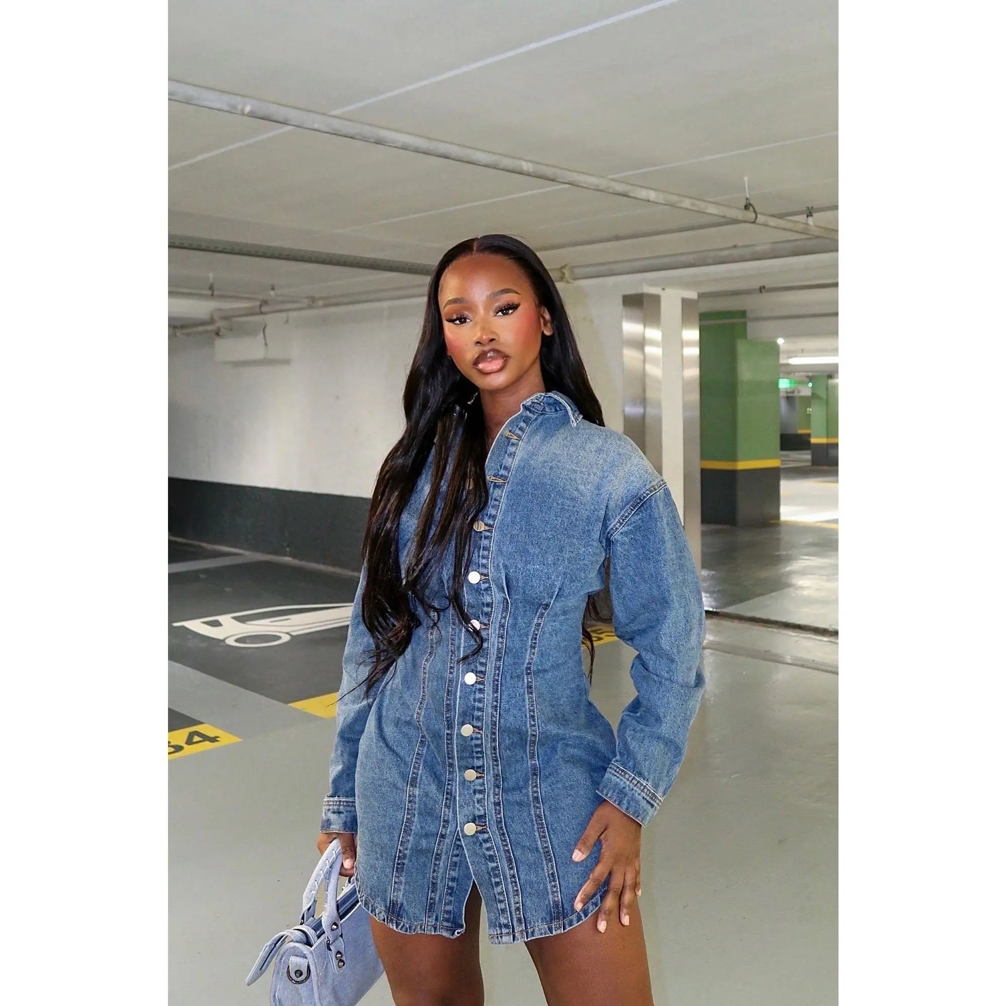 zara denim dresses long sleeve - TikTok Shop