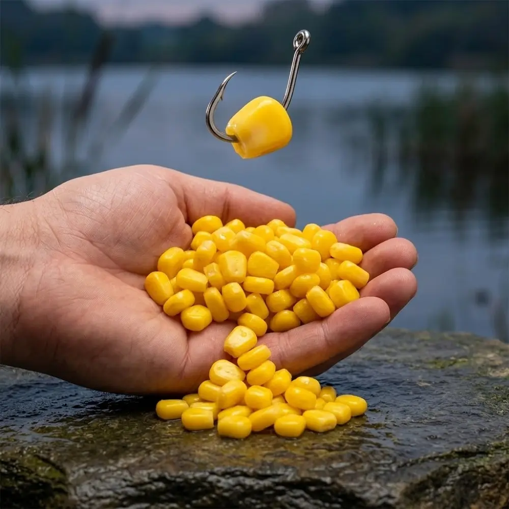 Cream Corn Scented Fishing Soft Pellets, 50/100pcs Multi-color, Carp Fishing Equipment, Fishing Tackle, Carp Grass Fish High Attraction Simulated Corn Bait, Freshwater Saltwater Long-lasting Scent Release, Fishing Upgrade Kit, Fishing Lure