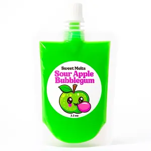 Sweet Melts Sour Apple Bubblegum Squeeze Wax Bottle 3.5 oz
