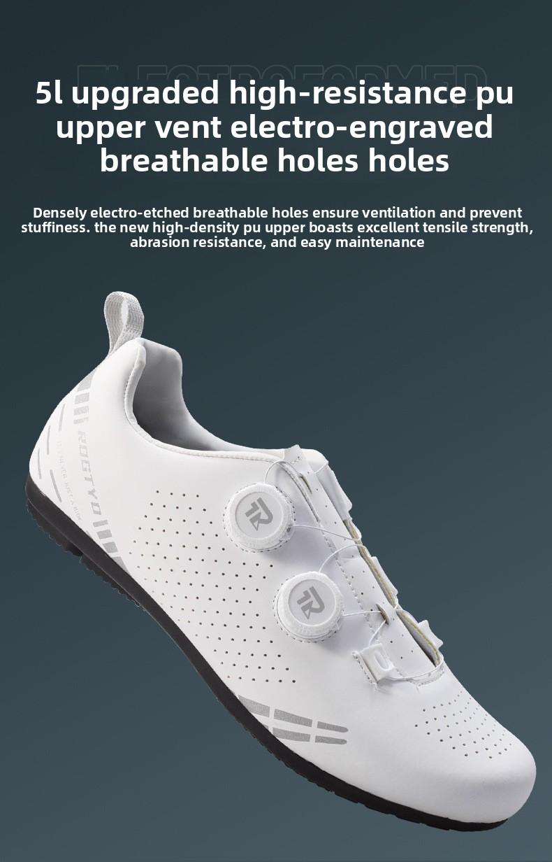 Road bike non-locking shoes for men and women, lightweight cycling shoes, mountain bike rubber-soled shoes, dual-twist adjustment equipment