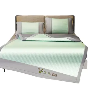 Summer Essential Mosquito Repellent Cooling Mat Series Ice Silk Embroidered Anti Mosquito Bedding Set