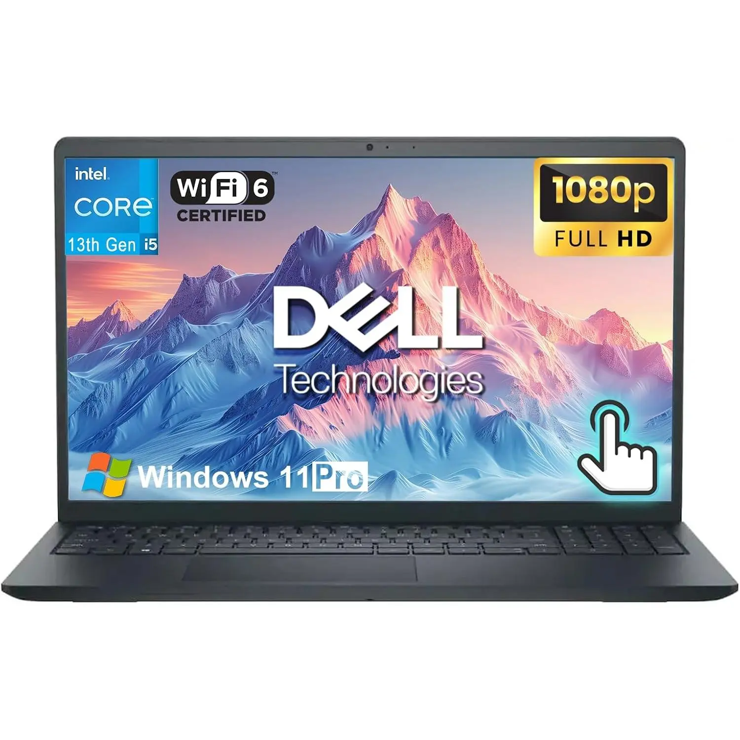 Dell 15.6 Touchscreen Laptop, Intel 13th Gen CPU, Up to 64GB DDR5 RAM, Up to 2TB SSD | FHD Anti-Glare 220 nits Display, Wi-Fi 6, Numeric Keypad, Copilot Ai, , Windows 11 Pro Laptops for Business
