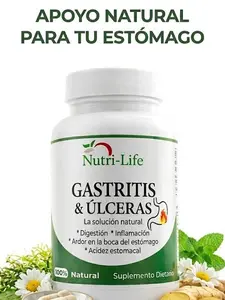 Gastritis & Ulcer Support Dietary Supplement, 60 Capsules, Daily Stomach Care, Soft Digestion Aid