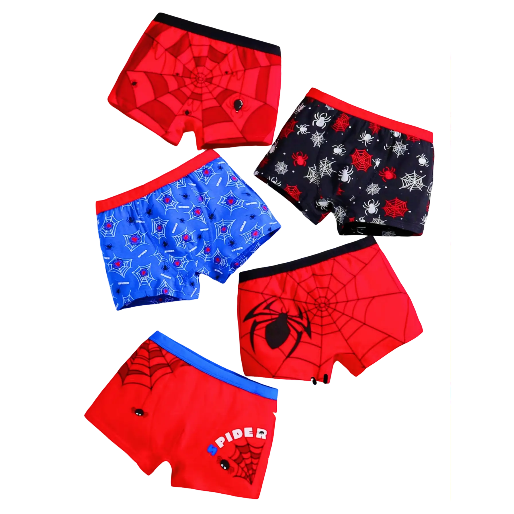 Toddler Boys' Cartoon Dinosaur Boxer Briefs - 4pcs Random Assortment, Elastic Waist, Breathable Soft Fabric, All-Season Toddler Boxers, Colorful Underwear