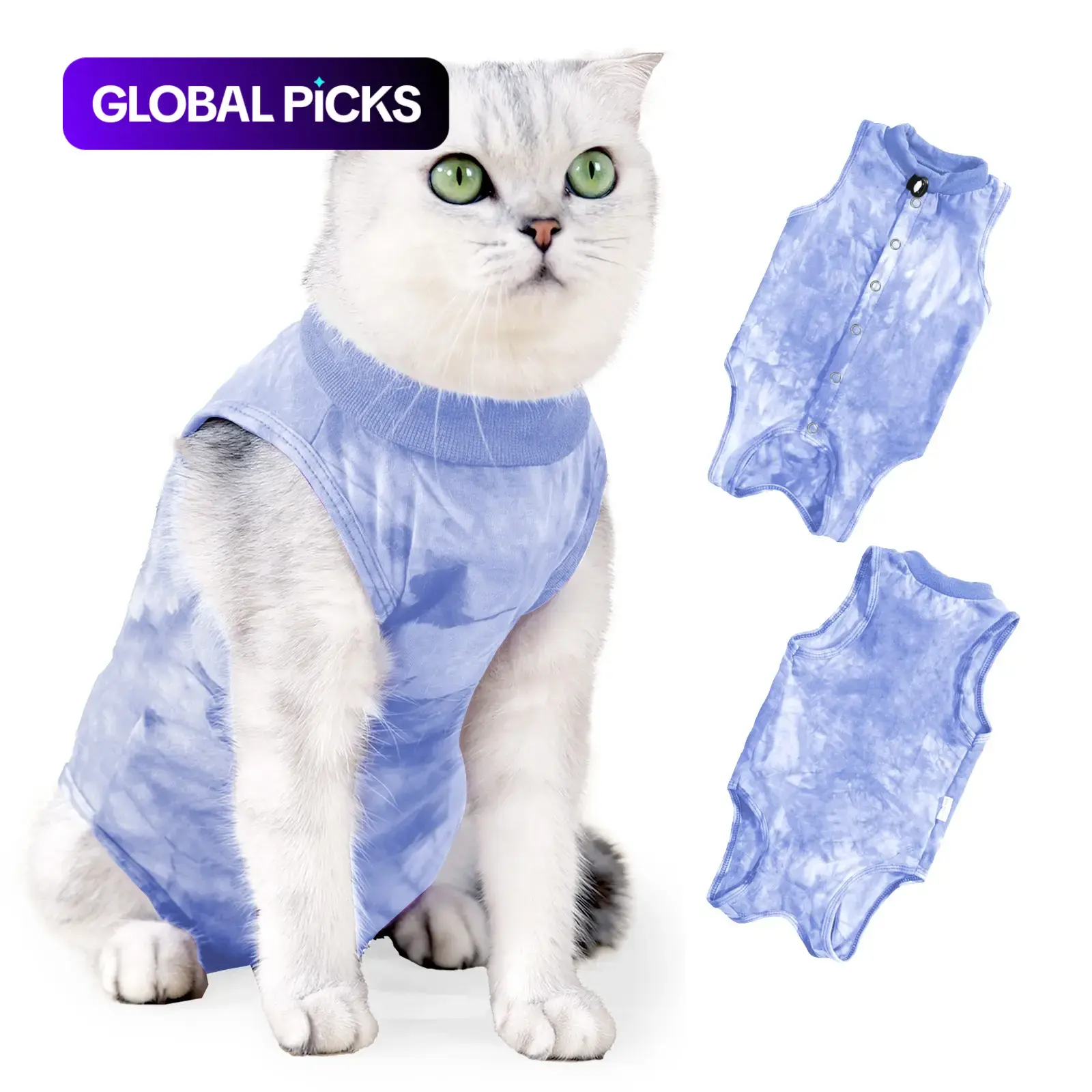 Cat Surgery Recovery Suit for Female, Cat Onesie, Kitty Onesie for After Surgery, Kitten Spay Surgical Recovery Suit for Abdominal Wound Protection #GLOBAL PICKS