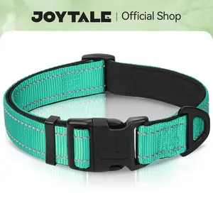 Joytale Reflective Dog Collar, Soft Neoprene Padded, Metal D-Ring, Nylon Pet Collar