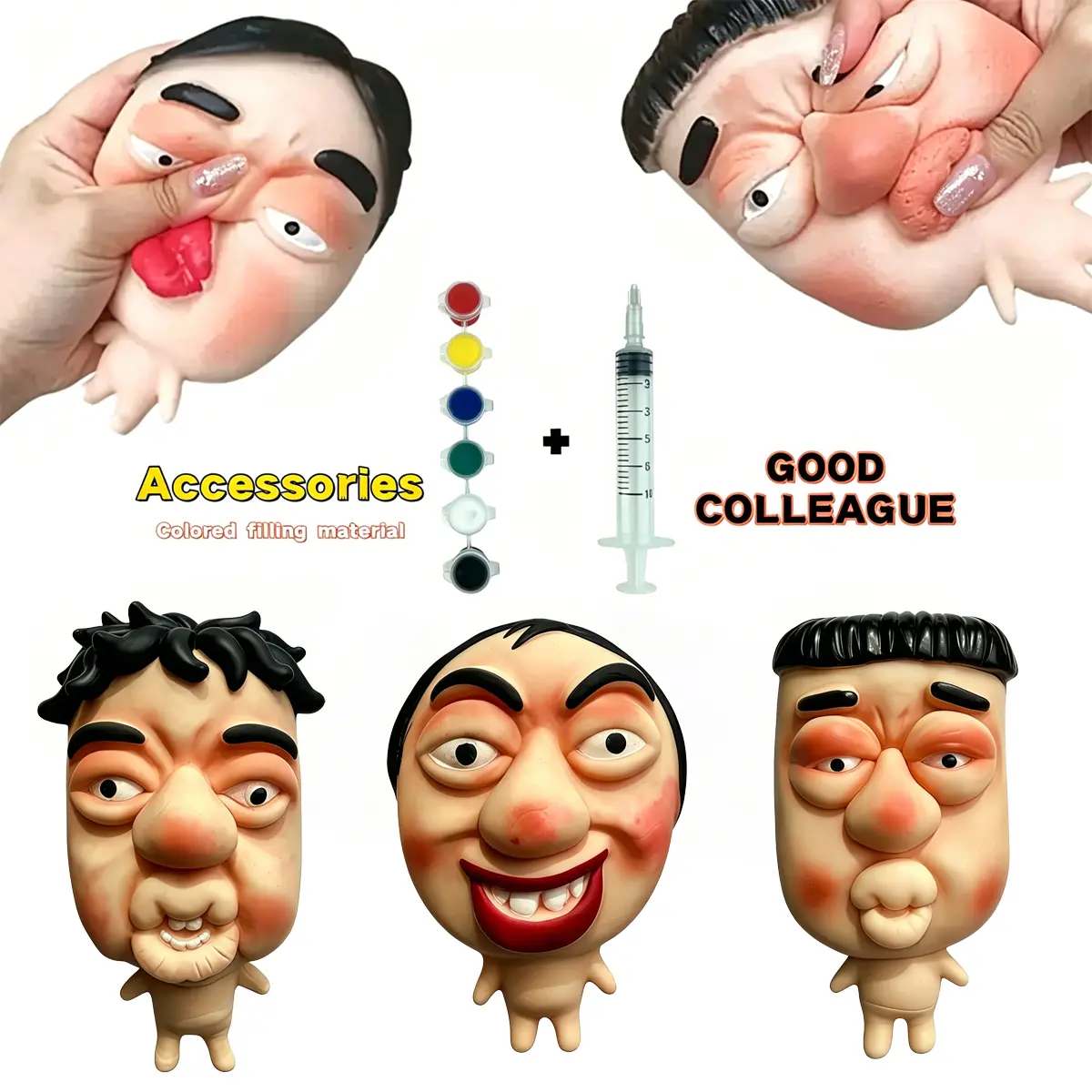 Novelty Popping Pimple Squishy Toy - Fast Rebound Squeeze Stress Reliever with Funny Faces, Personalized Design, Interactive Nature, Unisex Gag Gift for All Ages