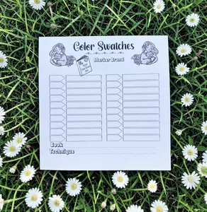 Color Swatch Pads, Room for those extra Color Codes You, marker organization, marker swatching, color code chart