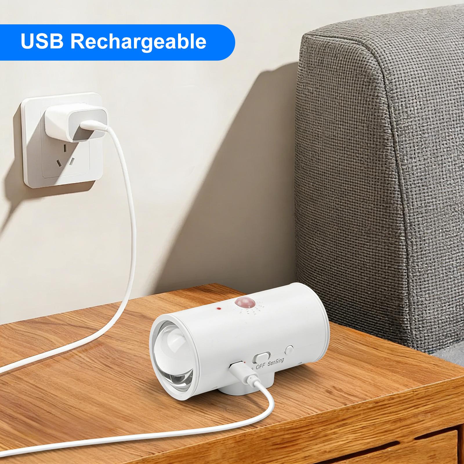 Smart LED Wall Lamp with Motion Sensor - 16 RGB Dynamic Ambient Night Light with Remote, Magnetic & Stick on Design, USB Rechargeable Cordless Projector light, Perfect for Home Decor, Stairs, Hallway, Courtyard Doorway