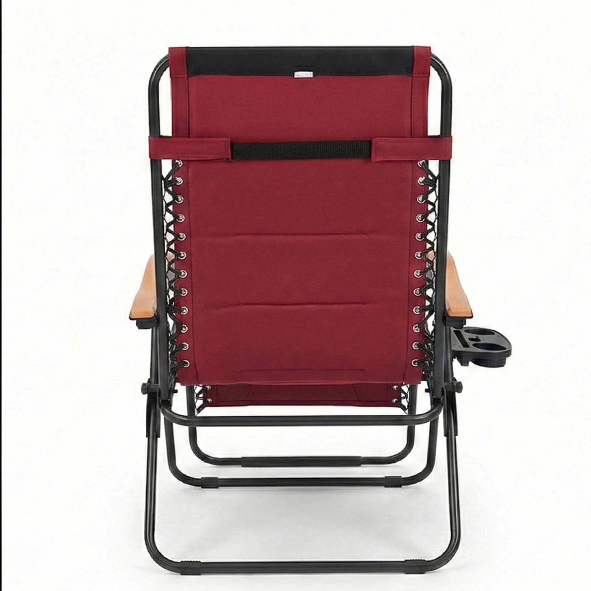 Viral Trending Oversized Padded Zero Gravity Chair | 30" Extra Wide Seat Anti-Gravity Lounger for Big & Tall, Foldable Patio Recliner with Side Cup Holder, Supports 400 LBS for Indoor Outdoor Camping Backyard Porch