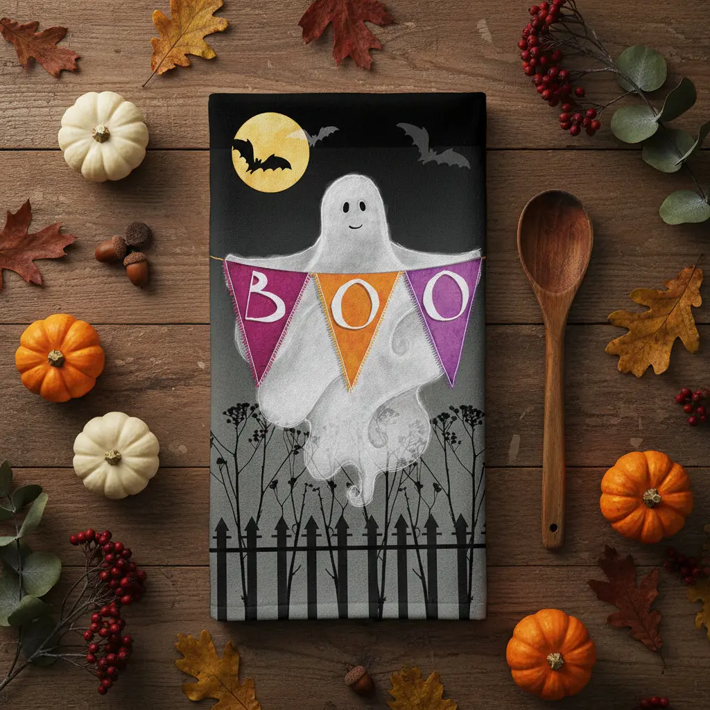Boo Ghost Terry Towel