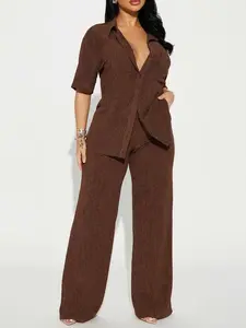 Vacay Vibes Pant Set - Brown