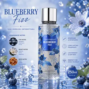 Candybreath Perfume Scents Blueberry Fizz is giving major cool girl energy.  250ml of pure berry bliss that lasts all day! Perfect for those hot beach days! ️ #perfumetok #summerfragrance #blueberry #beauty