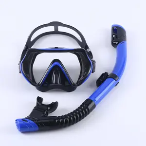 Silicone diving goggles, fully dry snorkel set, snorkeling high-definition large-frame diving mask