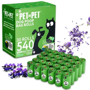 Pet N Pet Poop Bags for Dogs, 540 Count Green Lavender Scented Poop Bag Rolls for Dogs, Doggie Waste Poop Bag