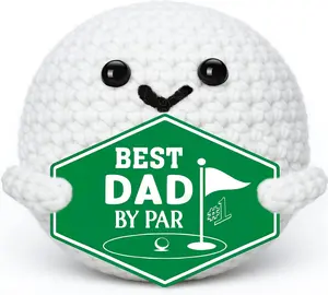 Fathers Day Gift for Fathers Day - Golf Gifts for Men, Funny Father's Day Birthday Handmade Crochet Golf Ball Accessories Gift for Dad Father Golfers Daddy Papa from Daughter Son, Best Dad by Par