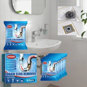JAYSUING Drain Clog Remover 6PCS/box Anti Clogging for Toilet and Kitchen Drains Quickly Dissolves Stubborn Blockages in Drainage Pipes