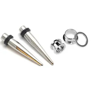 Zaya Body Jewelry 7mm 1g 316L Stainless Steel Tapers & Screw Tunnels Ear Stretching Kit Gauges Plugs Unisex High-Quality Surgical Steel