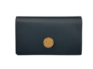 Pre-owned VERSACE Fabric Crossbody Bags Mini Chain Black Crossbody Wallet Women's Bag