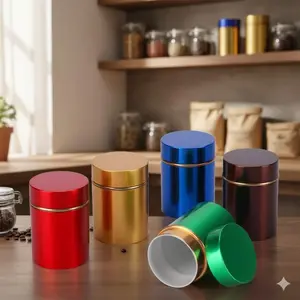 Multi-Purpose Kitchen Storage Jars, Airtight Spice & Tea Containers, Freshness Lock for Food Herbs, Portable Home Organization, Odor-Proof Kitchenware, Versatile Pantry Canisters.