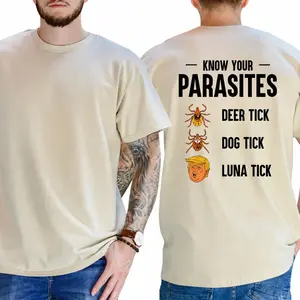 Funny "Know Your Parasites" T-Shirt – Liberal Democrat Political Satire Graphic Tee
